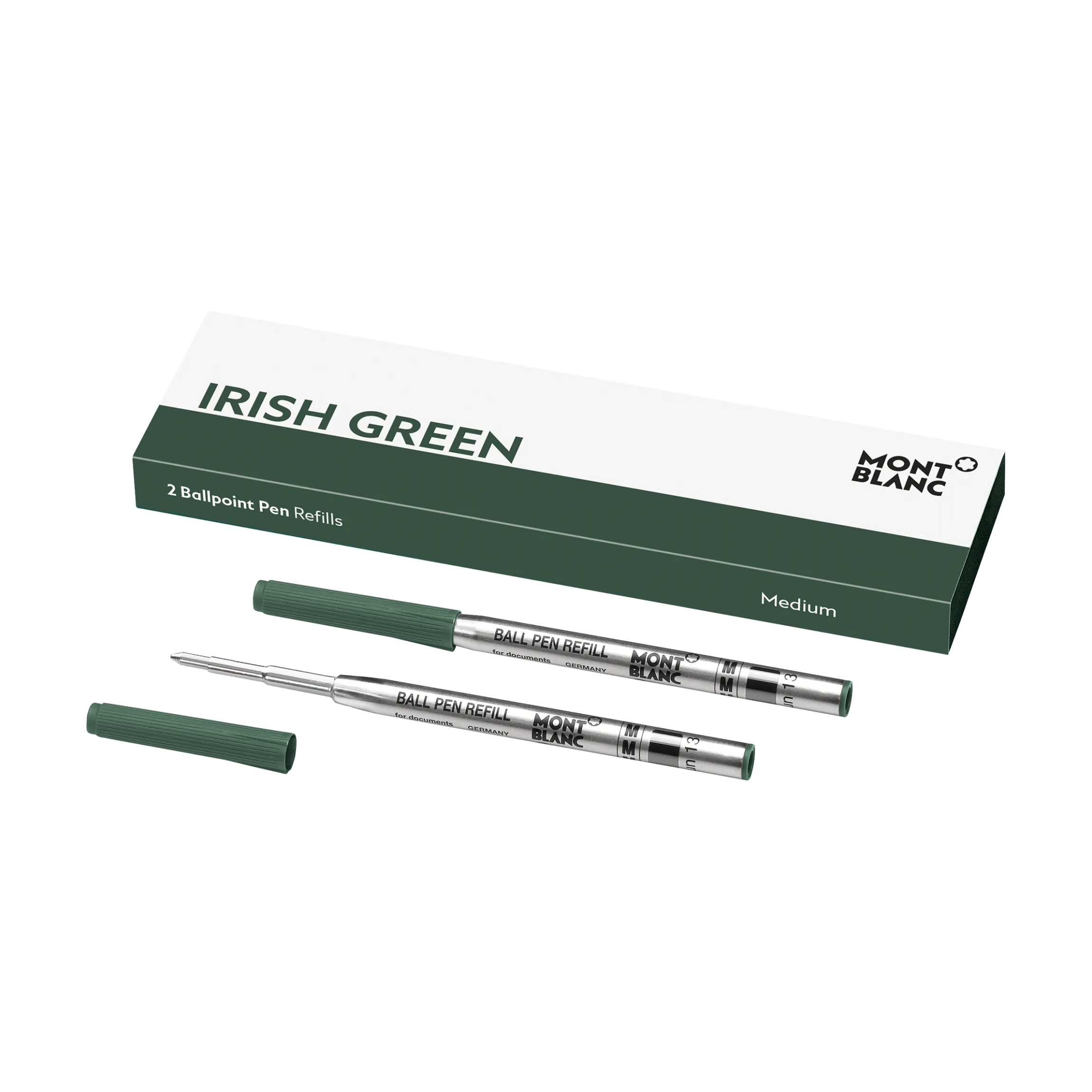 2 Ballpoint Refills, Irish Green - Medium