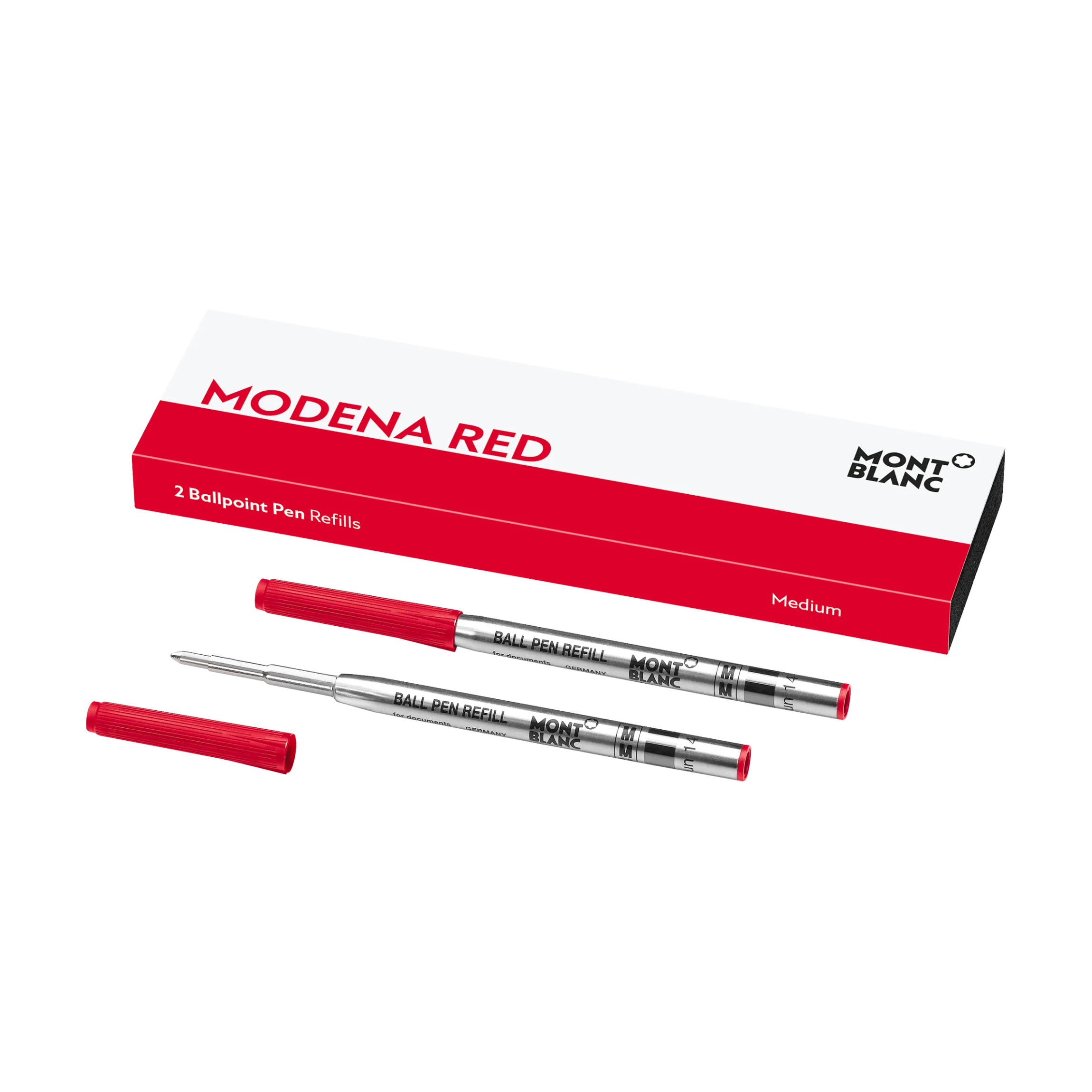 2 Ballpoint Refills, Modena Red - Medium