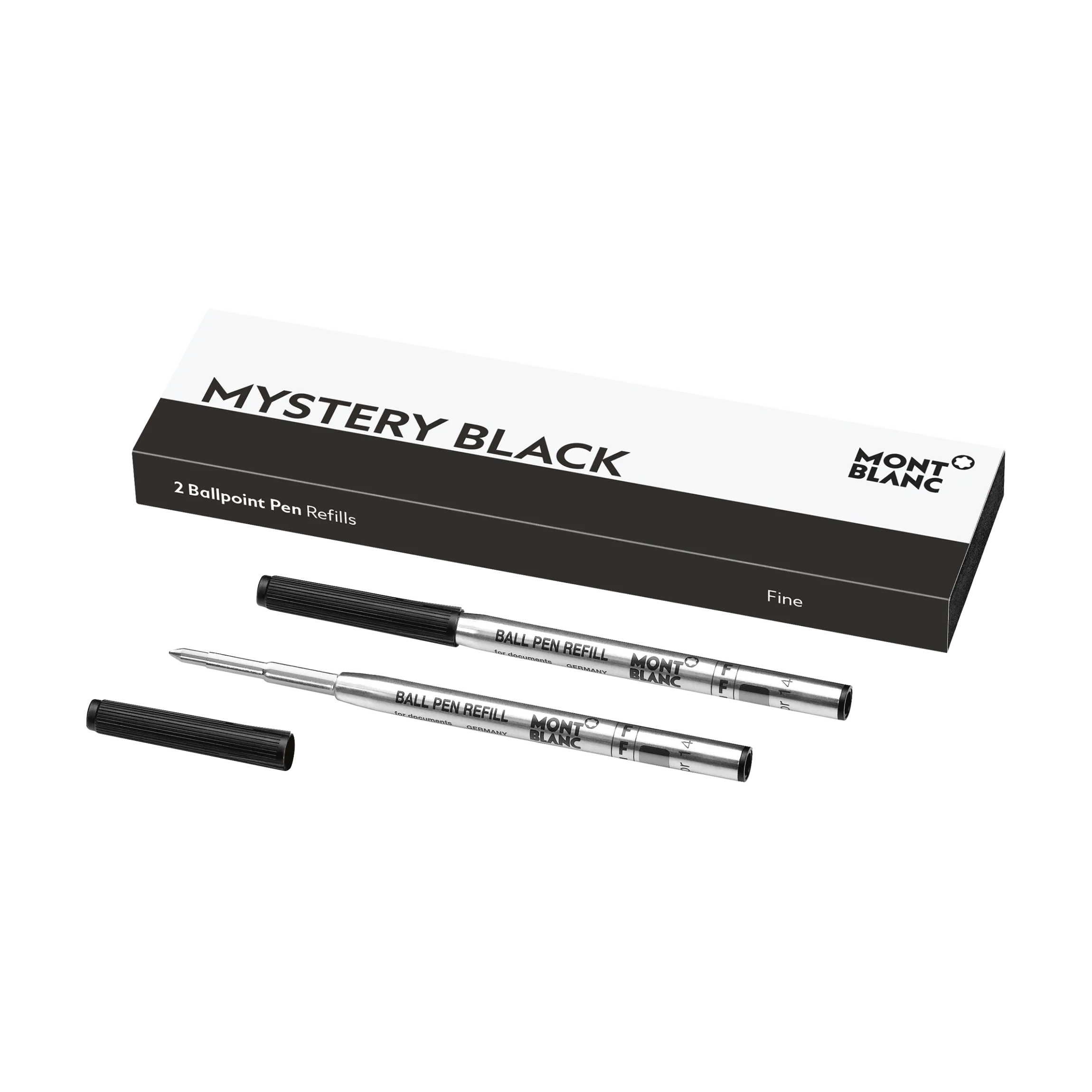 2 Ballpoint Refills, Mystery Black - Fine