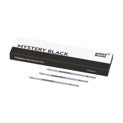 3 Ballpoint Small Refills, Mystery Black - Medium