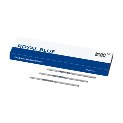 3 Ballpoint Small Refills, Royal Blue - Medium