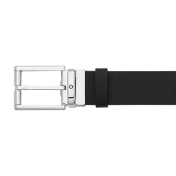 Black 35 mm leather belt