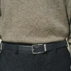 Black 30 mm leather belt