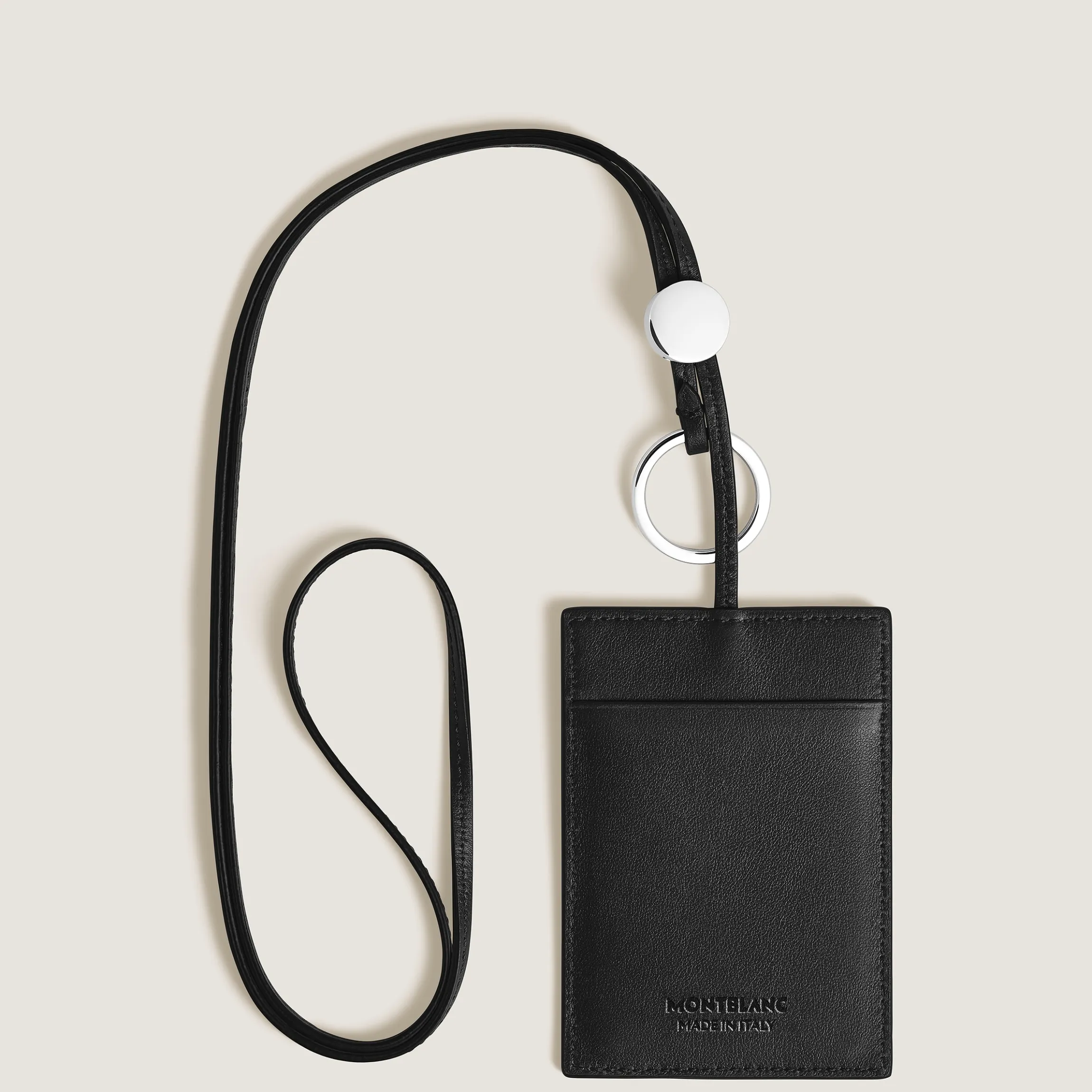 Card Holder 3cc with Strap in Grain Leather