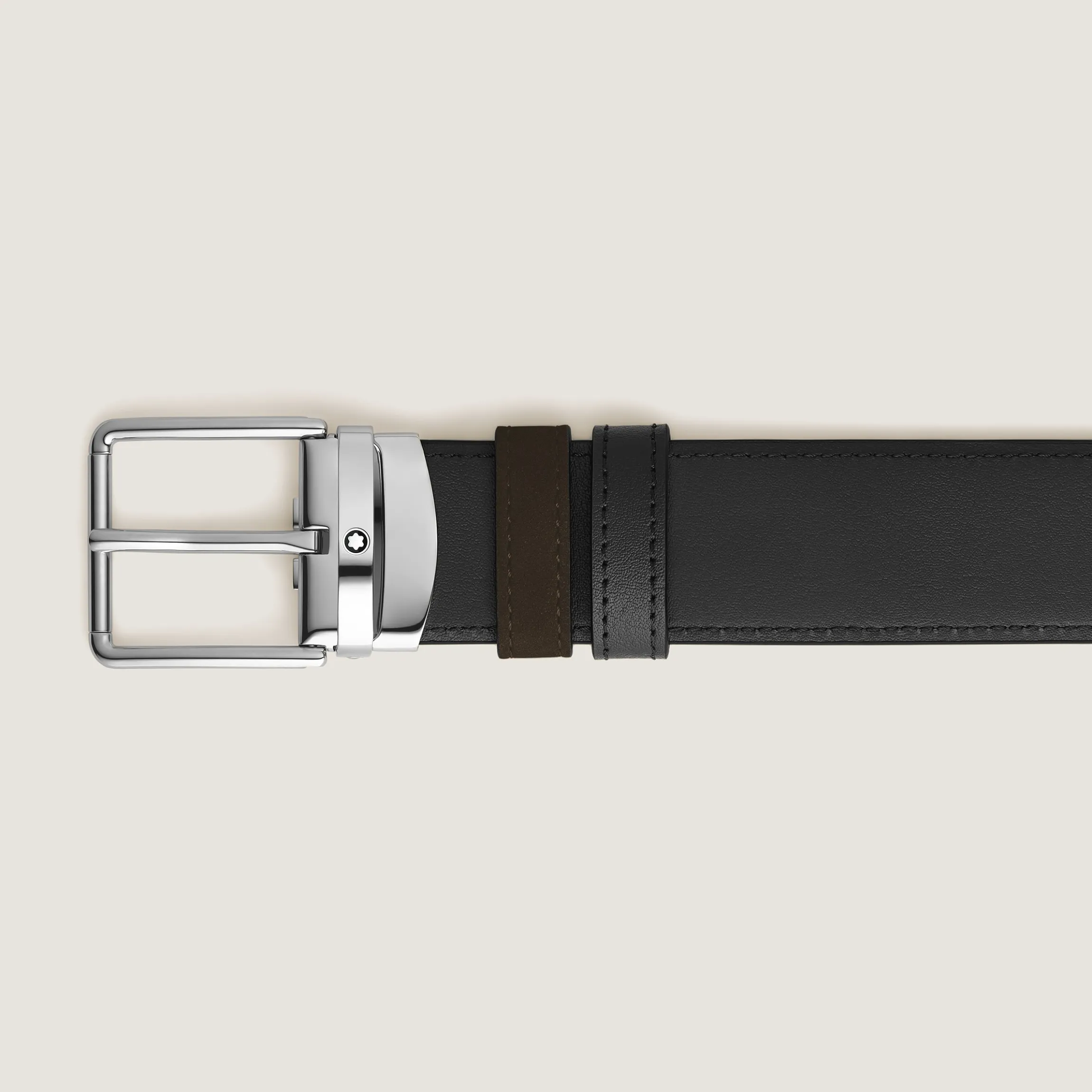 Everyday buckle brown/black 35mm reversible leather belt