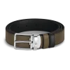 Everyday buckle khaki/black 30mm reversible leather belt