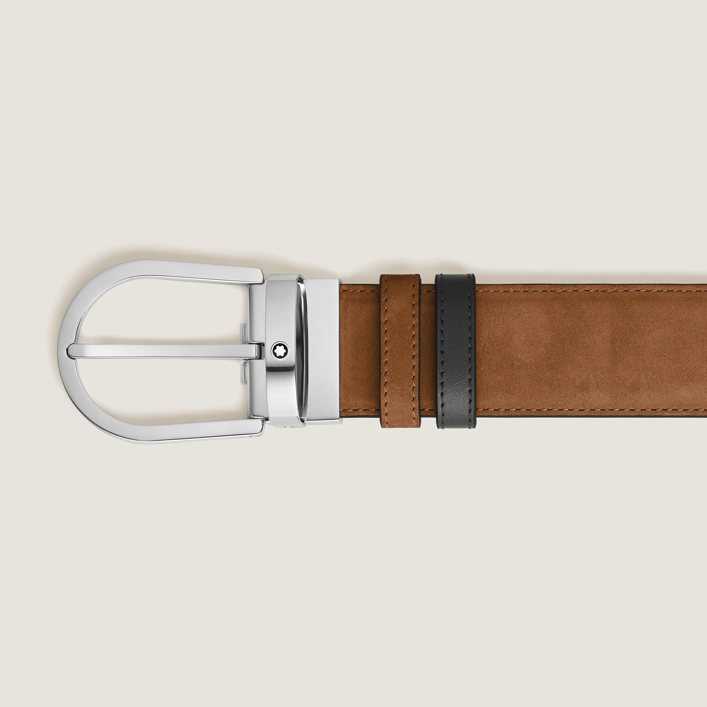Horseshoe 35 mm Reversible Belt in Suede Leather