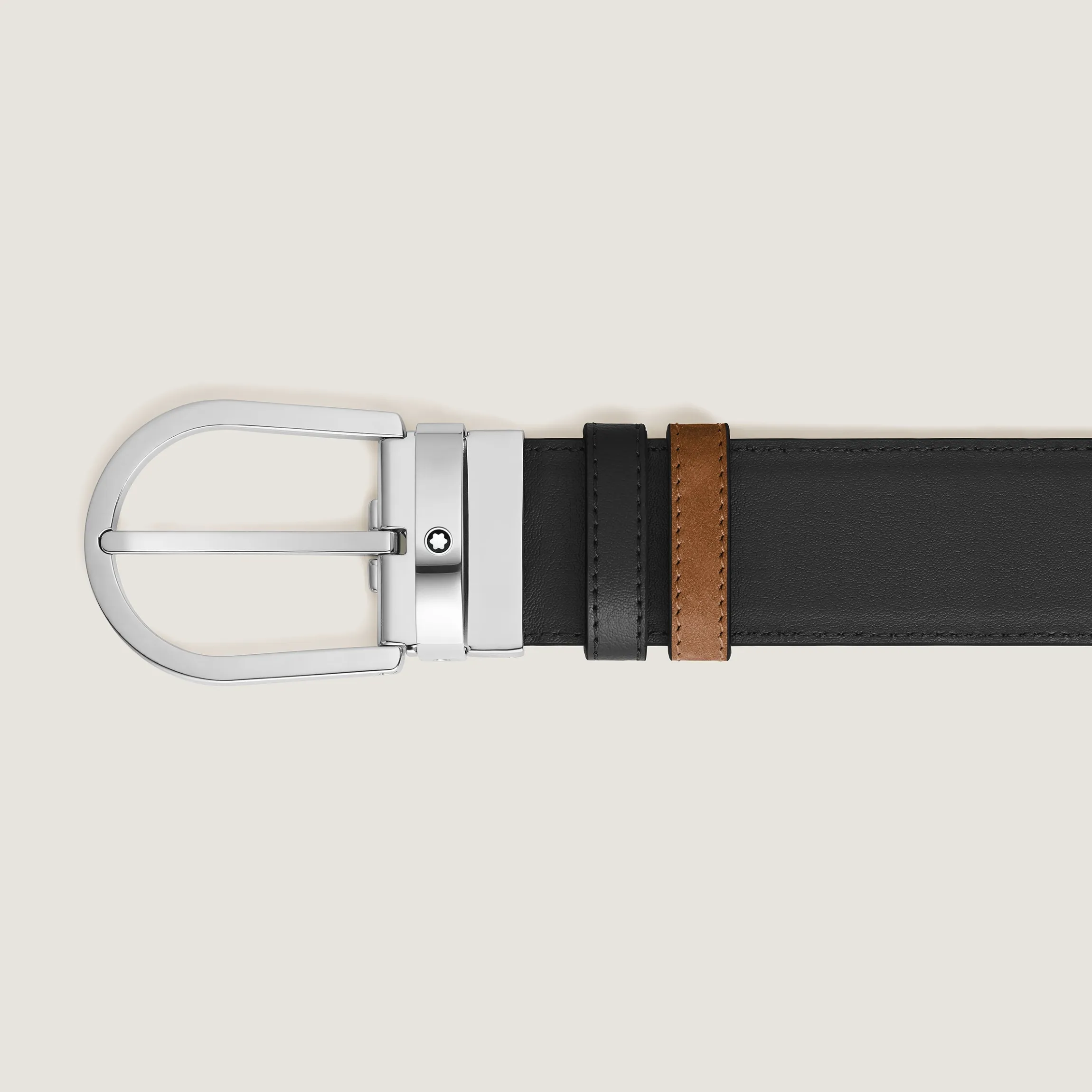 Horseshoe 35 mm Reversible Belt in Suede Leather