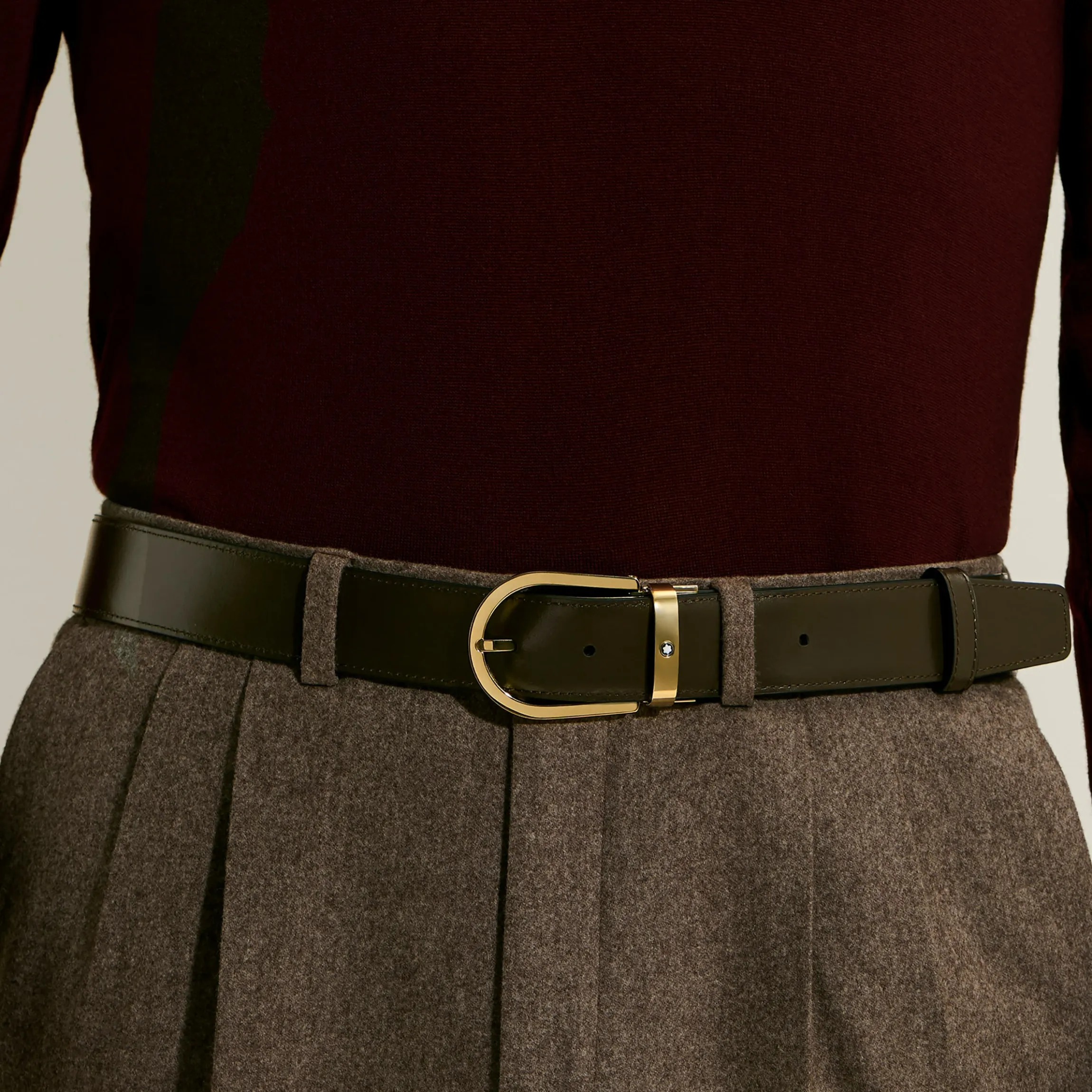 Horseshoe 35 mm Reversible Belt in Meisterstück Leather