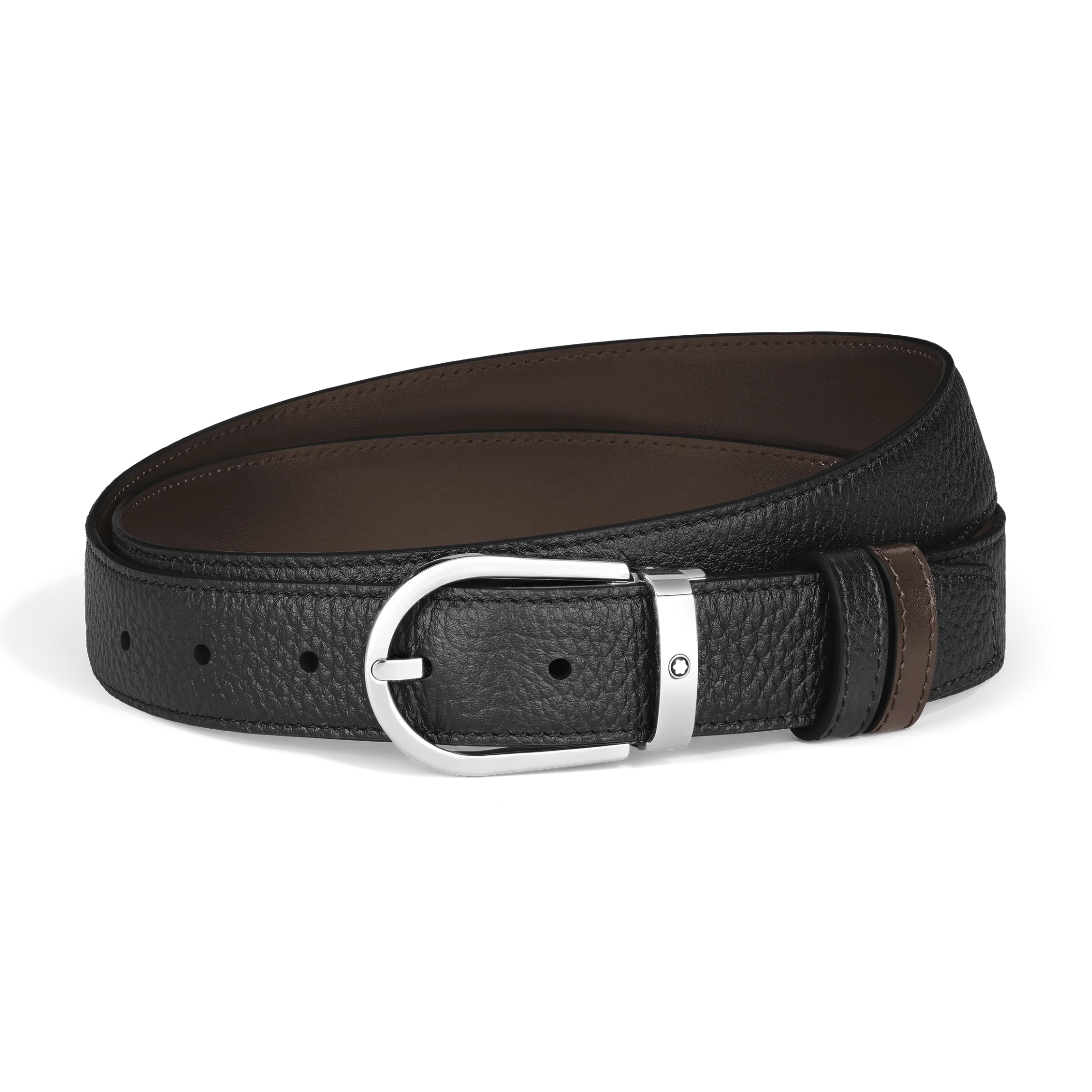 Horseshoe 30 mm Reversible Belt in Grain Leather