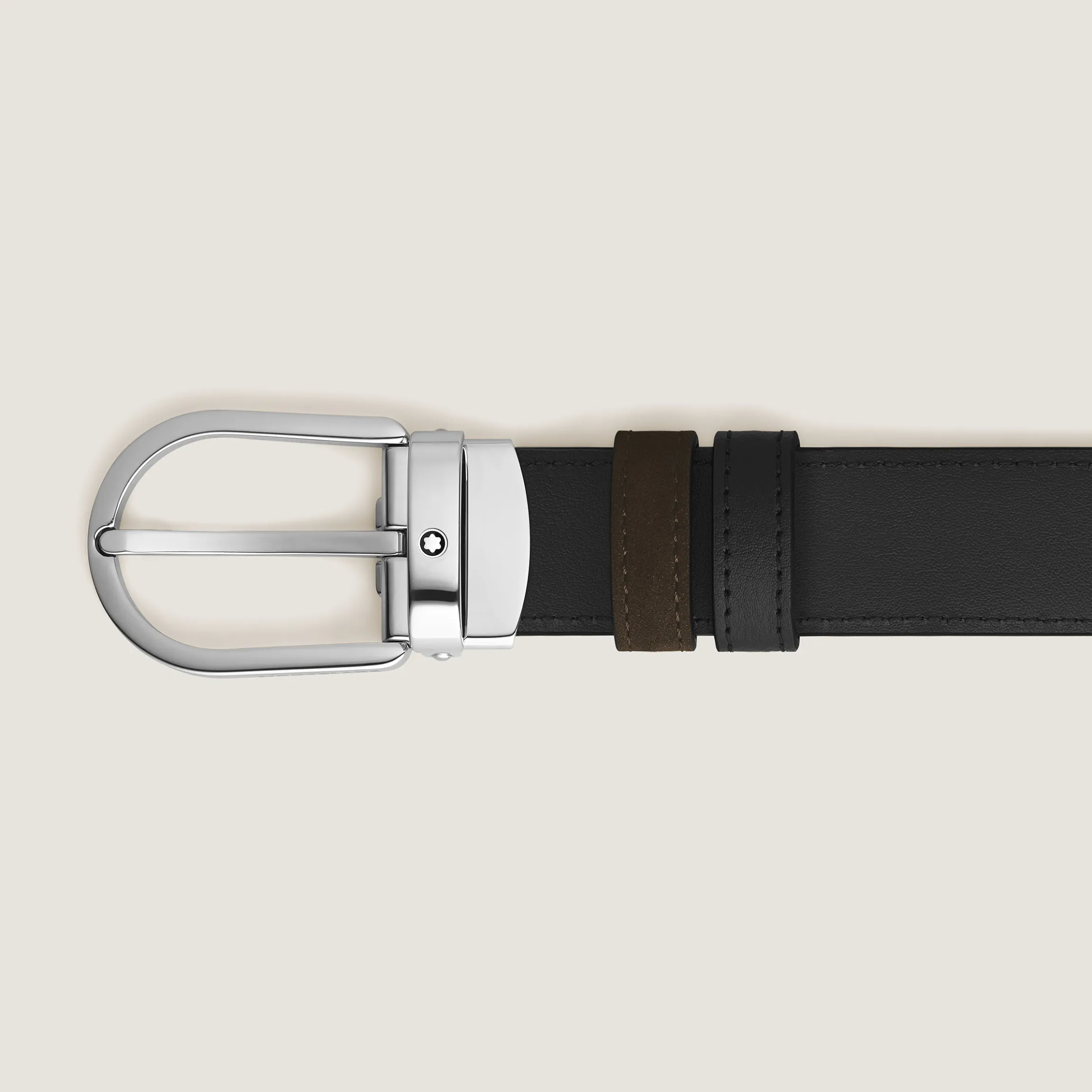 Horseshoe 30 mm Reversible Belt in Suede Leather