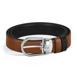 Horseshoe 30 mm Reversible Belt in Sartorial Leather