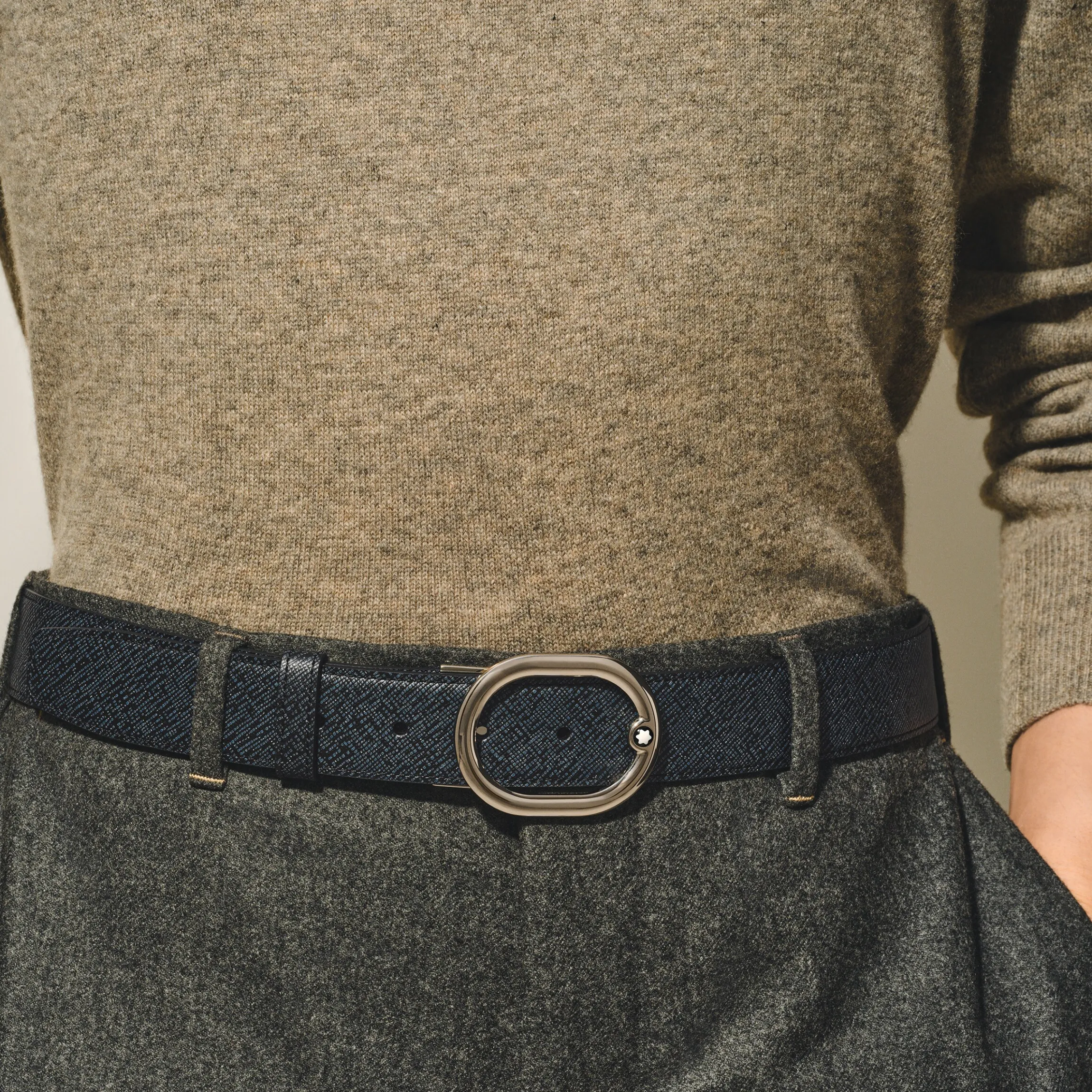 Horseshoe 30 mm Reversible Belt in Sartorial Leather