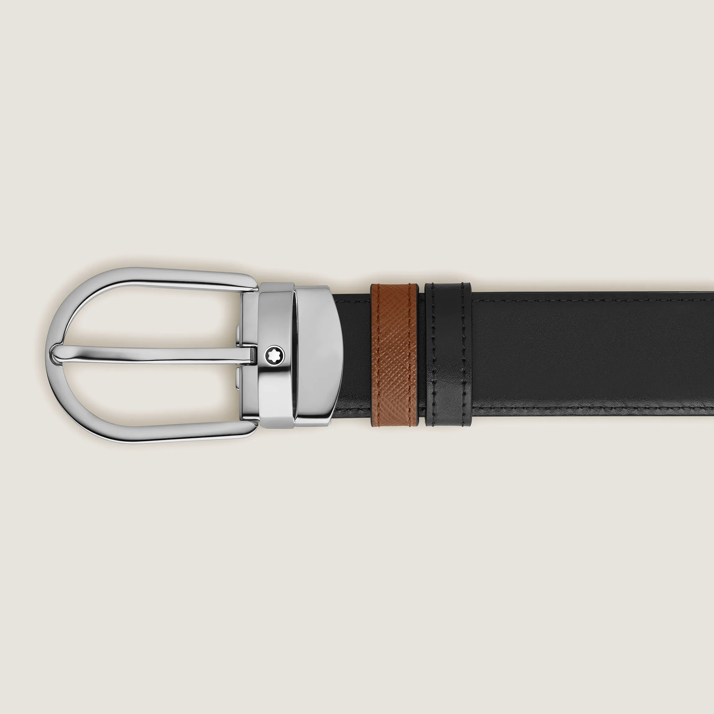 Horseshoe 30 mm Reversible Belt in Sartorial Leather