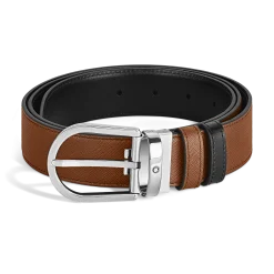 Horseshoe 35 mm Reversible Belt in Sartorial Leather