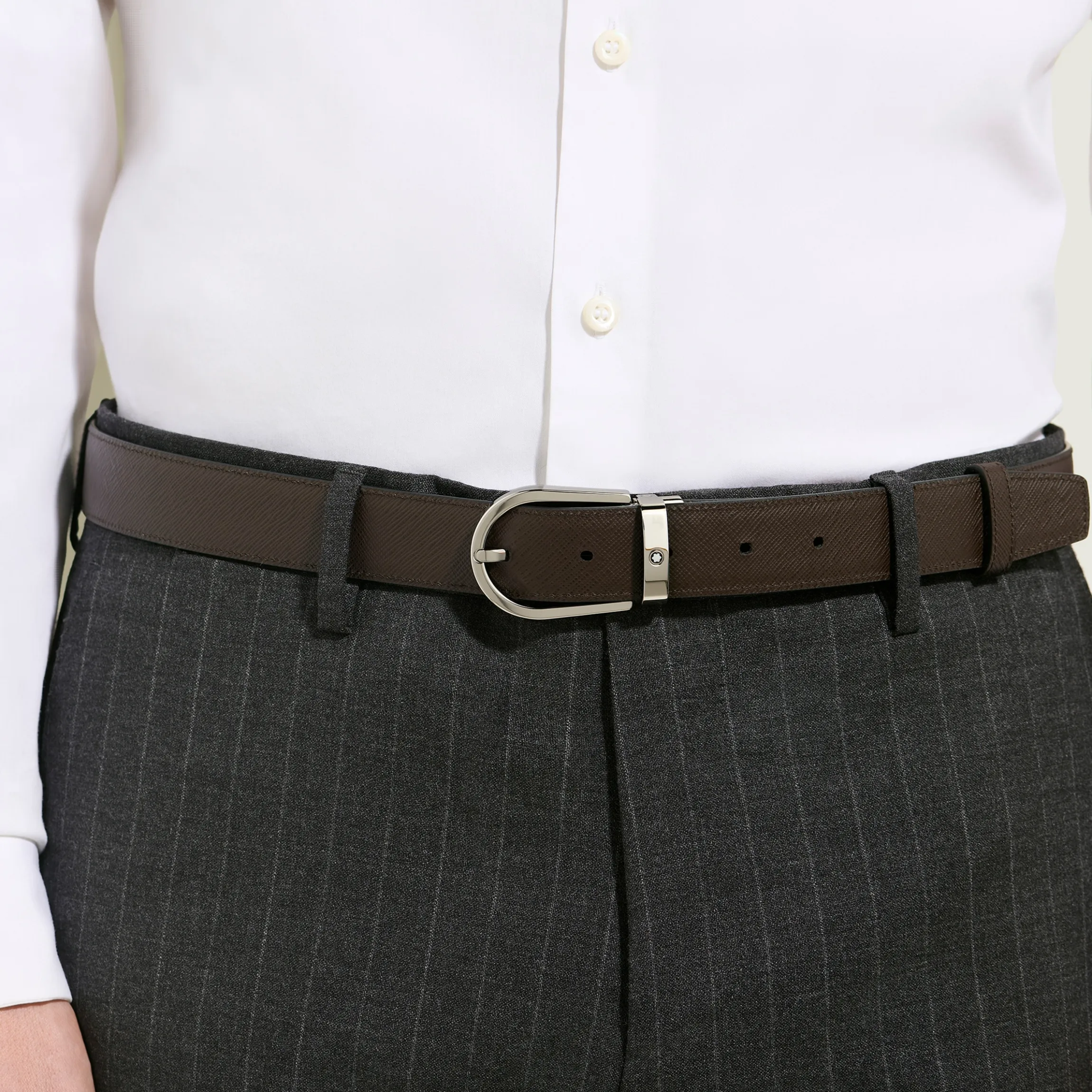Horseshoe 30 mm Reversible Belt in Sartorial Leather
