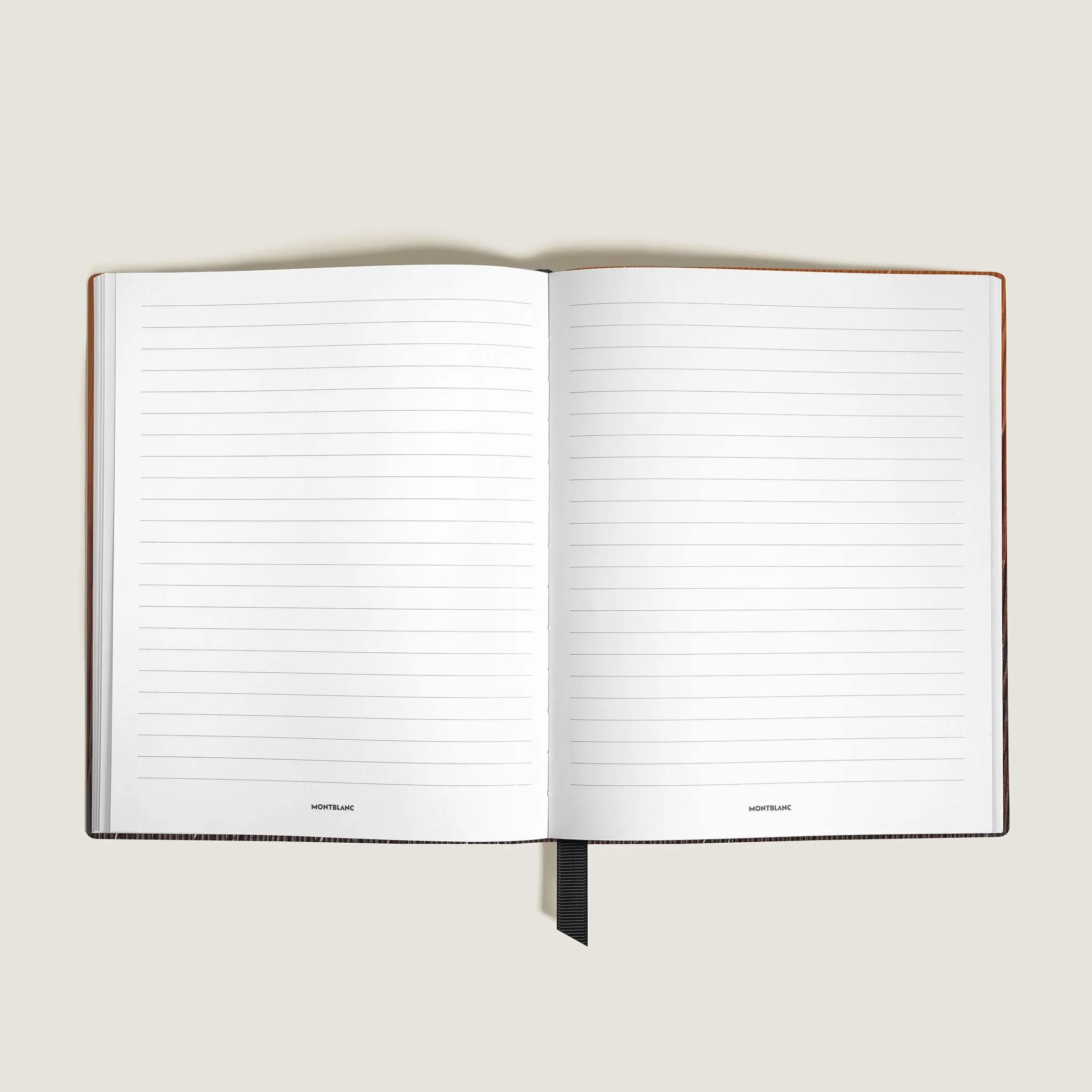 Large Notebook in Corteccia Sfumato Leather, Lined Pages