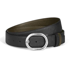 L'Ovale 35 mm Reversible Belt in Sartorial Leather