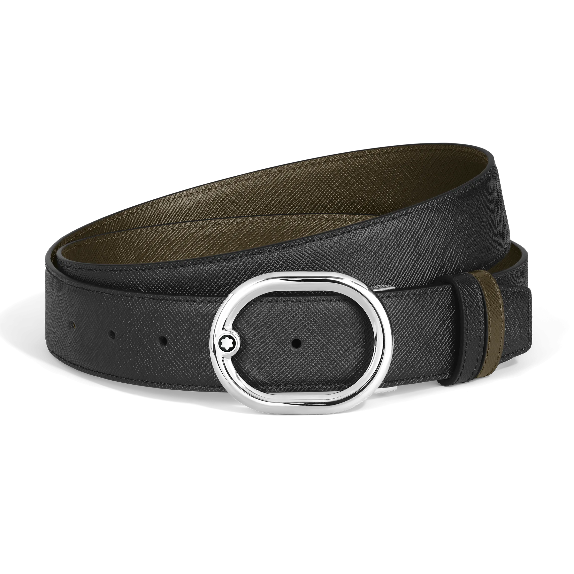 L'Ovale 35 mm Reversible Belt in Sartorial Leather