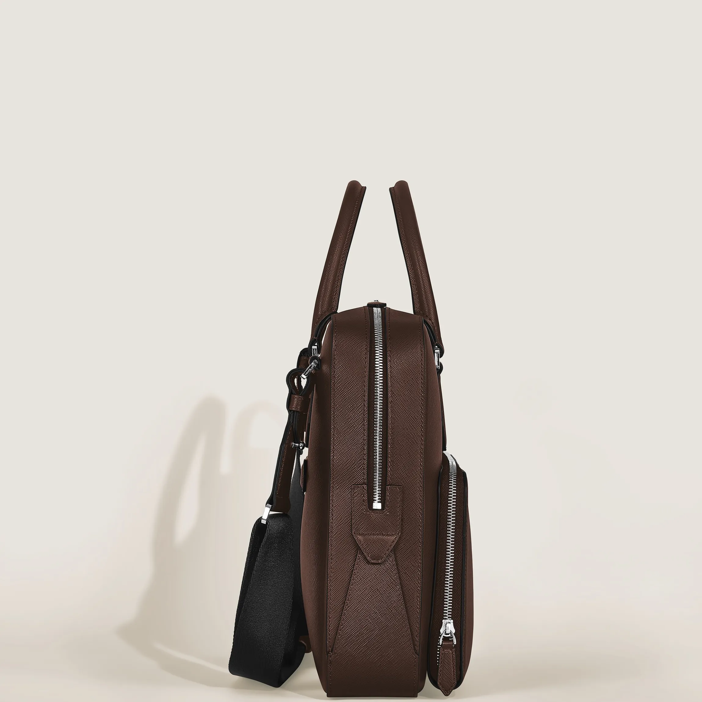 Medium Briefcase with Pocket in Sartorial Leather