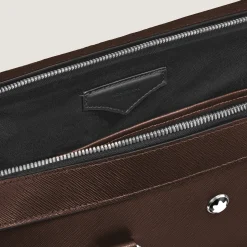 Medium Briefcase with Pocket in Sartorial Leather