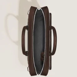 Medium Briefcase with Pocket in Sartorial Leather