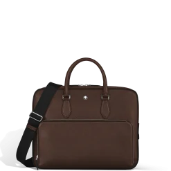 Medium Briefcase with Pocket in Sartorial Leather