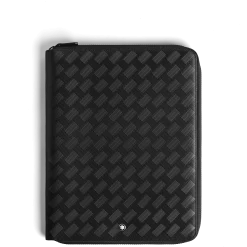 Medium Notebook Holder with zip in Extreme Leather