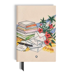 Medium Notebook in Sartorial Leather, Summer Capsule, Lined Pages