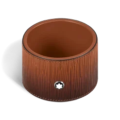 Medium Round Desk Tray in Corteccia Sfumato Leather