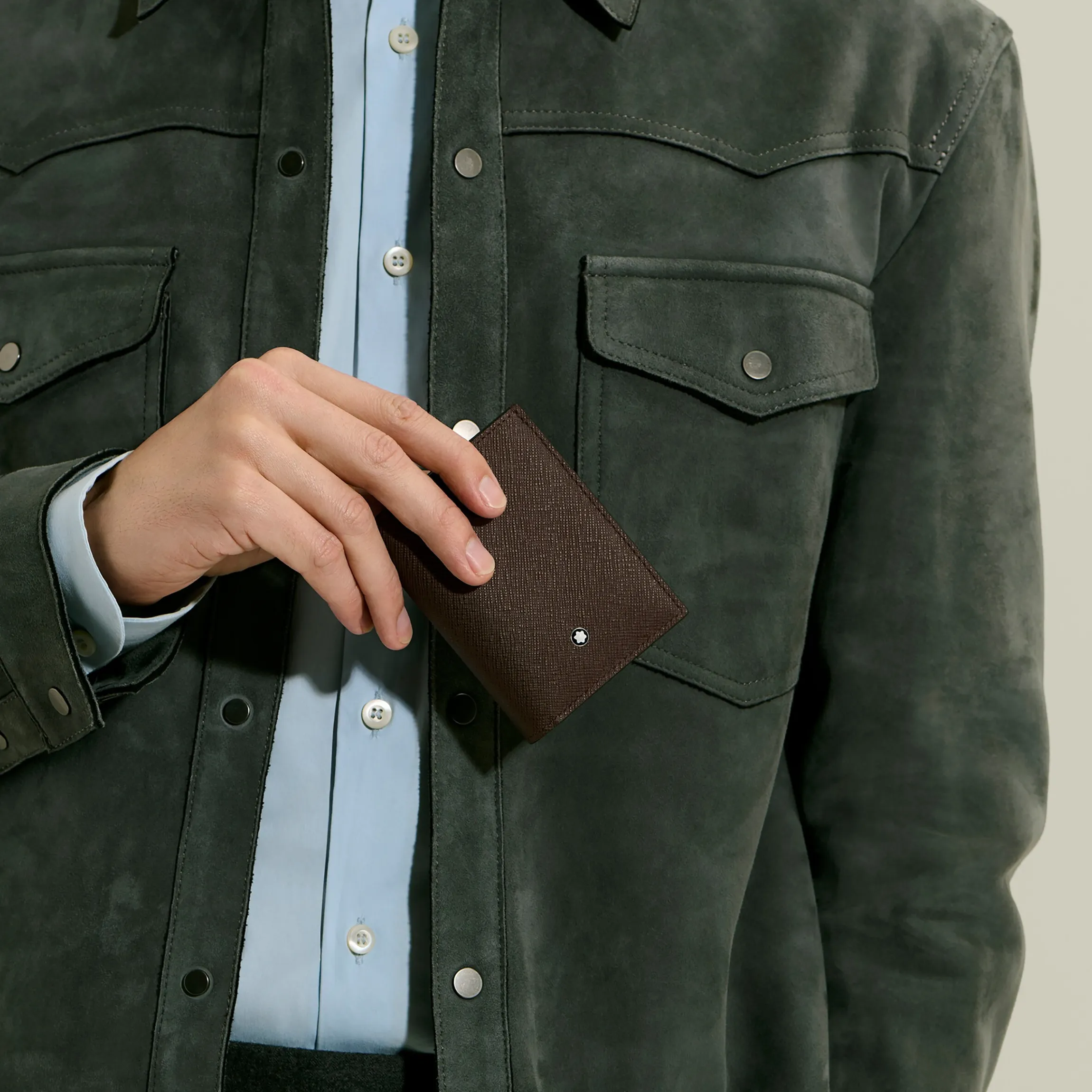 Mini Wallet 4cc in Sartorial Leather