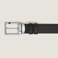 30 mm Reversible Belt in Leather with Rectangular Meisterstück Buckle
