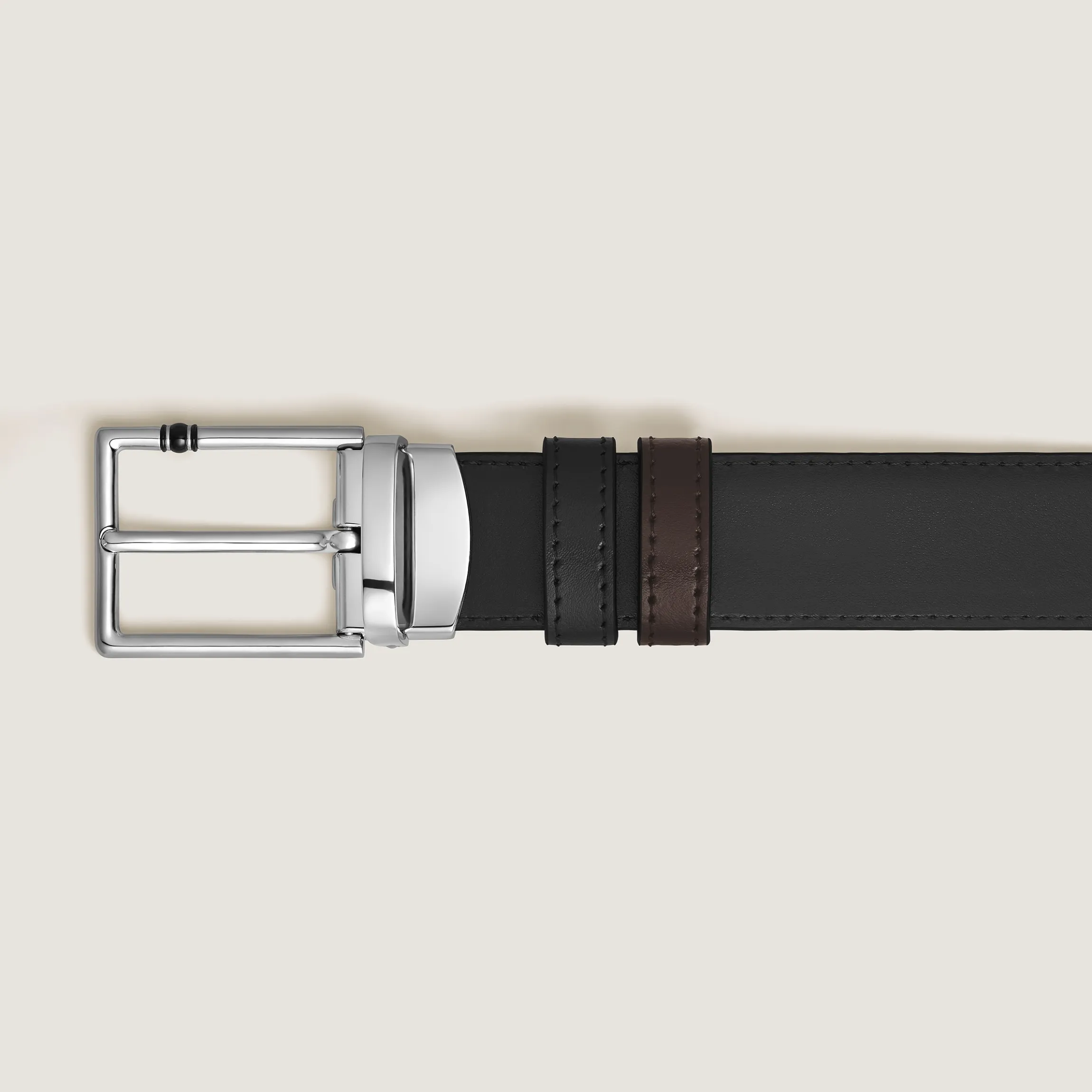 30 mm Reversible Belt in Leather with Rectangular Meisterstück Buckle