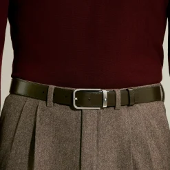30 mm Reversible Belt in Meisterstück Leather with Rectangular Buckle