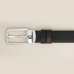 30 mm Reversible Belt in Meisterstück Leather with Rectangular Buckle