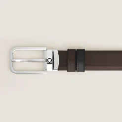 30 mm Reversible Belt in Meisterstück Leather with Rectangular Buckle