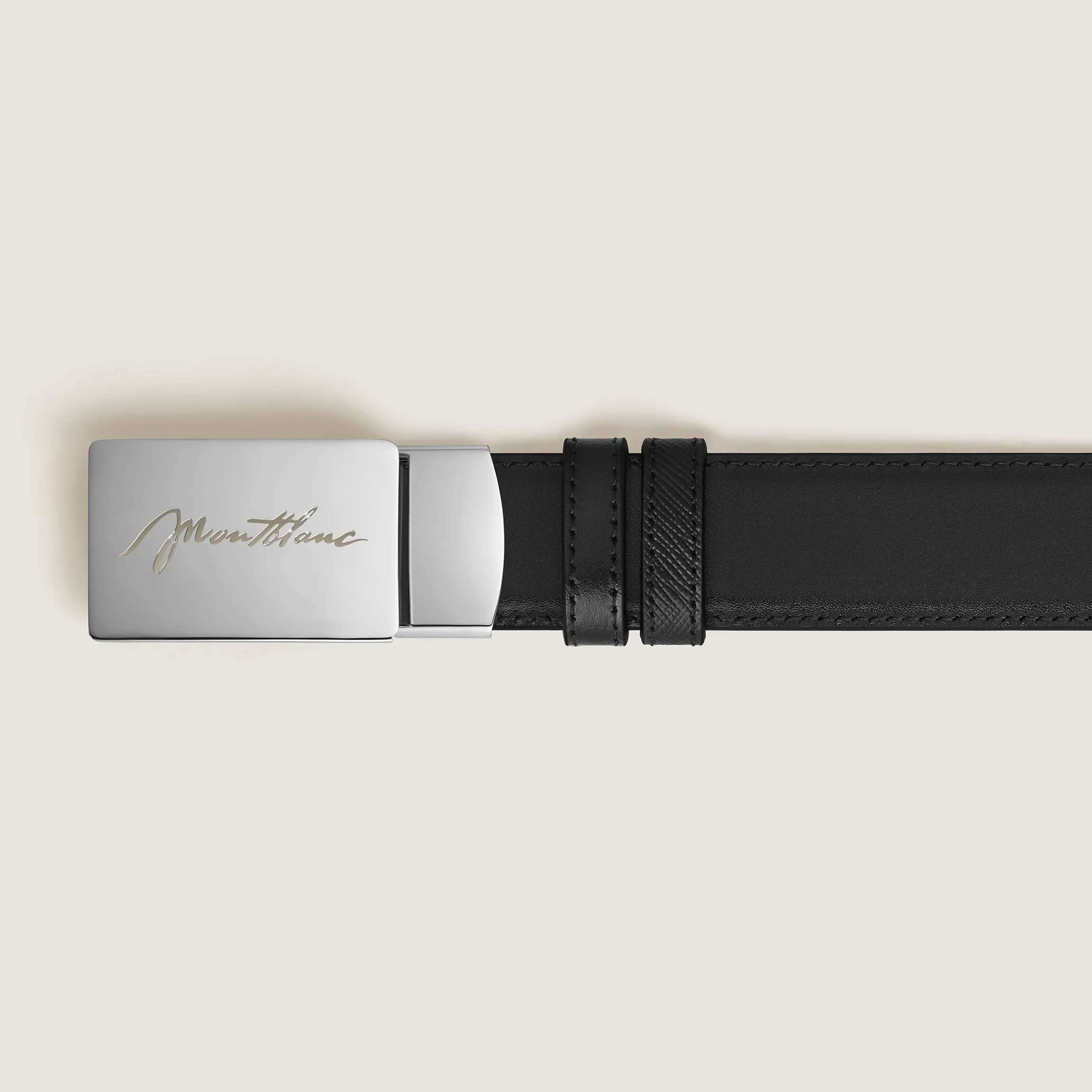 30 mm Reversible Belt in Sartorial Leather with Plate Buckle
