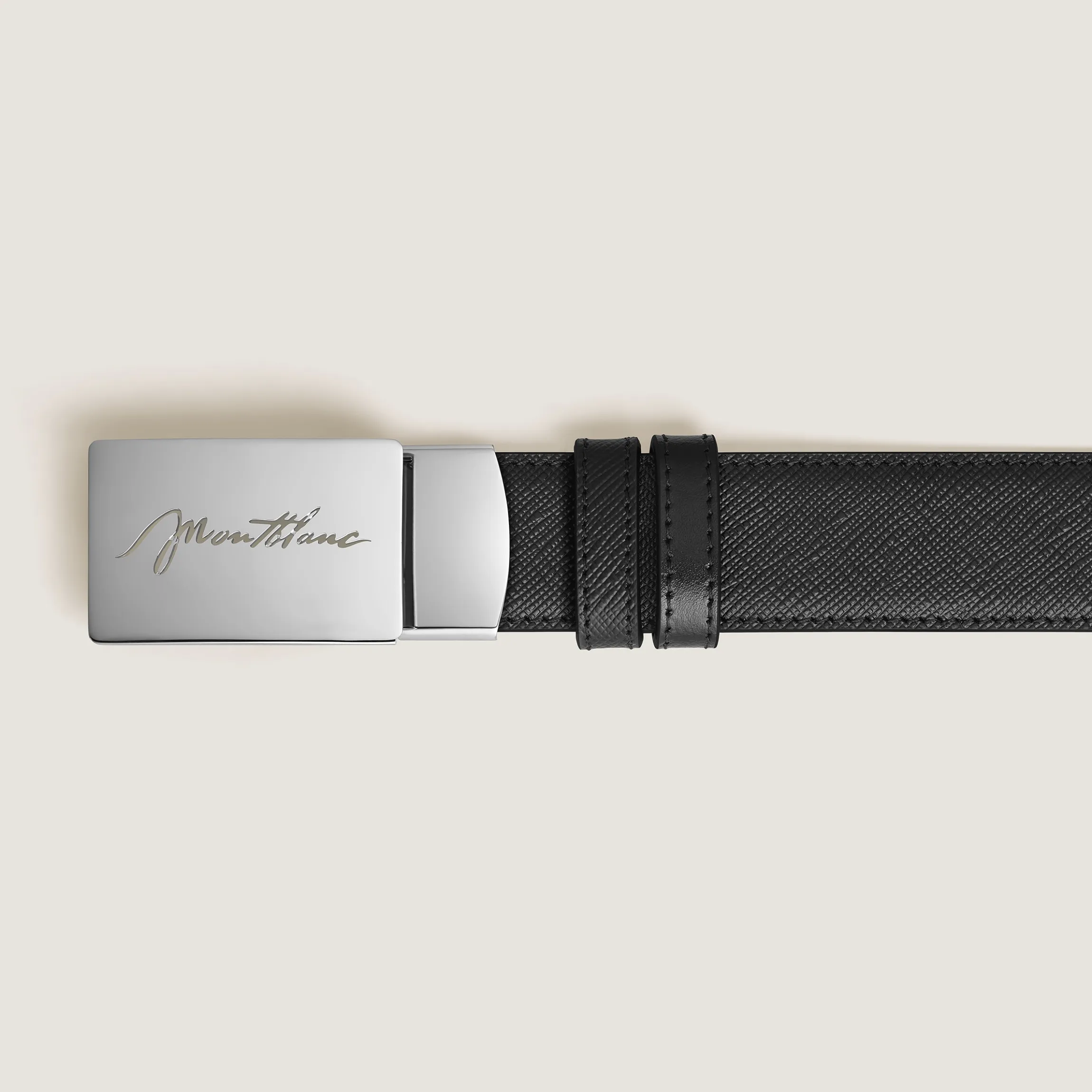 30 mm Reversible Belt in Sartorial Leather with Plate Buckle