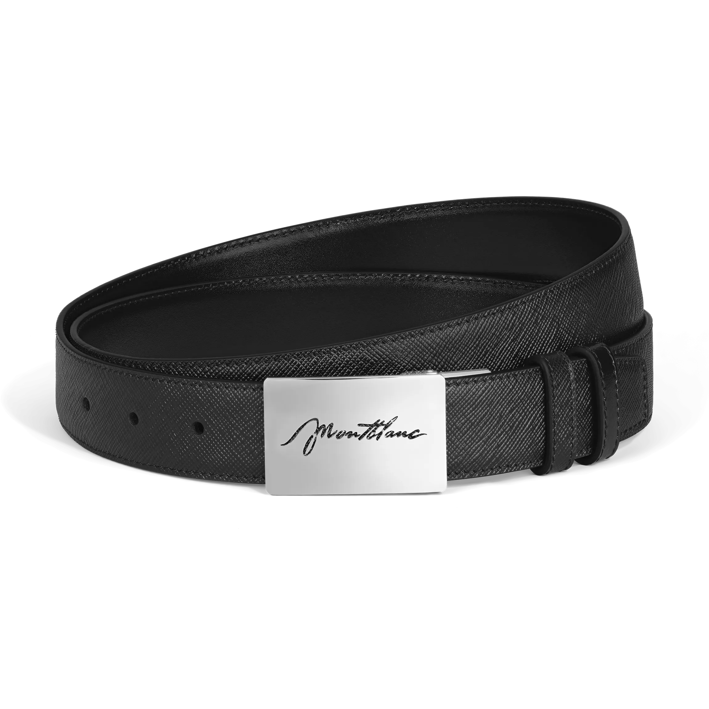 30 mm Reversible Belt in Sartorial Leather with Plate Buckle