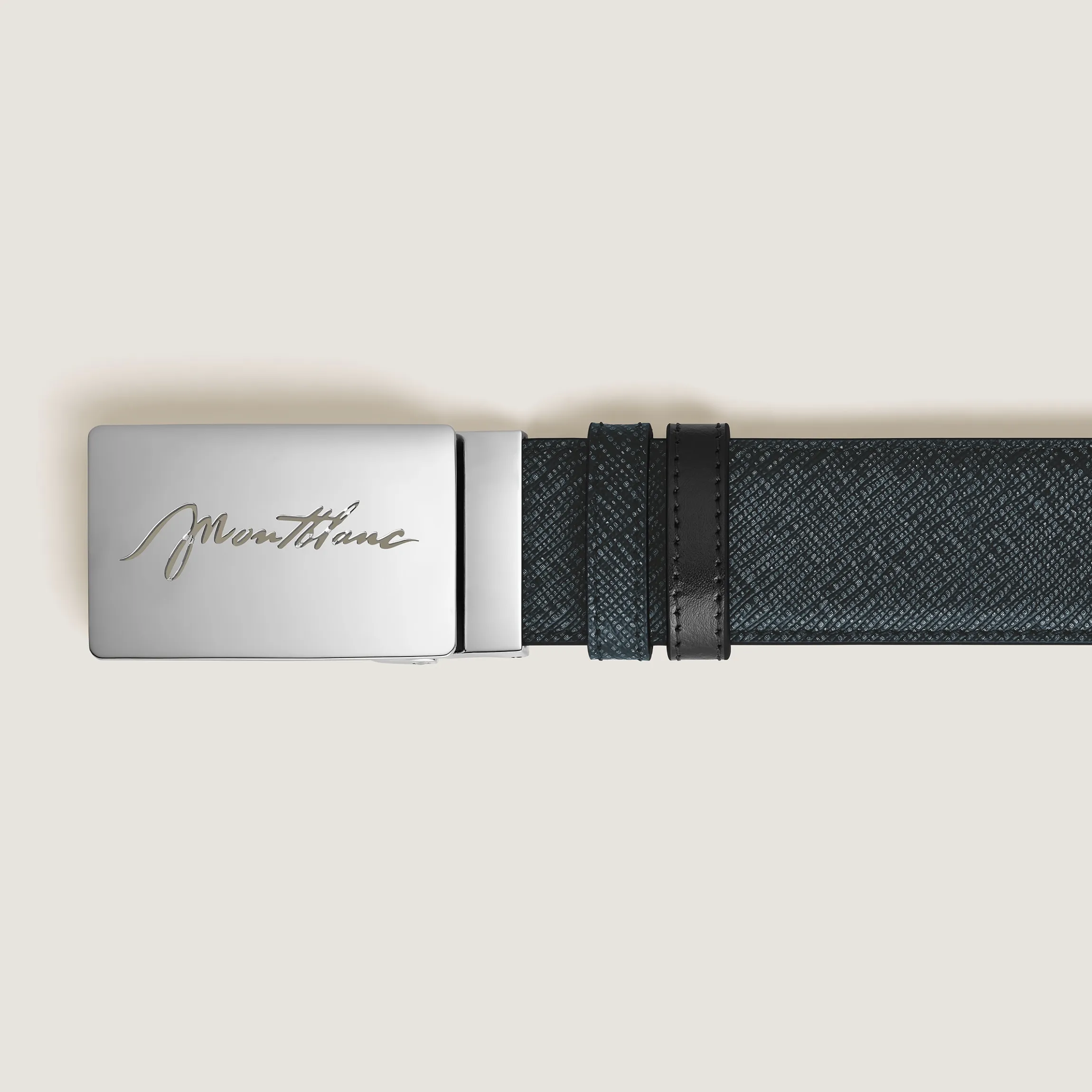 35 mm Reversible Belt in Sartorial Leather with Plate Buckle