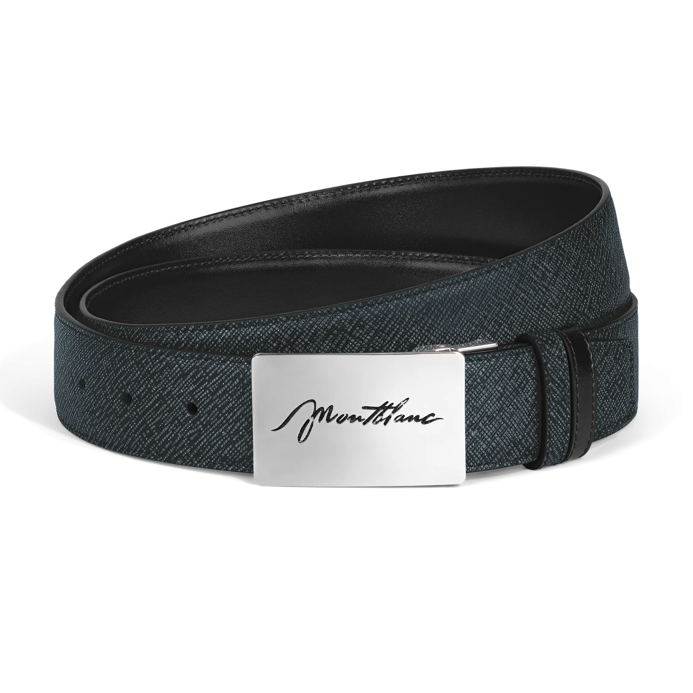 35 mm Reversible Belt in Sartorial Leather with Plate Buckle