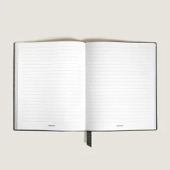 Notebook Large, Croco-Embossed Leather, Black - Lined Pages