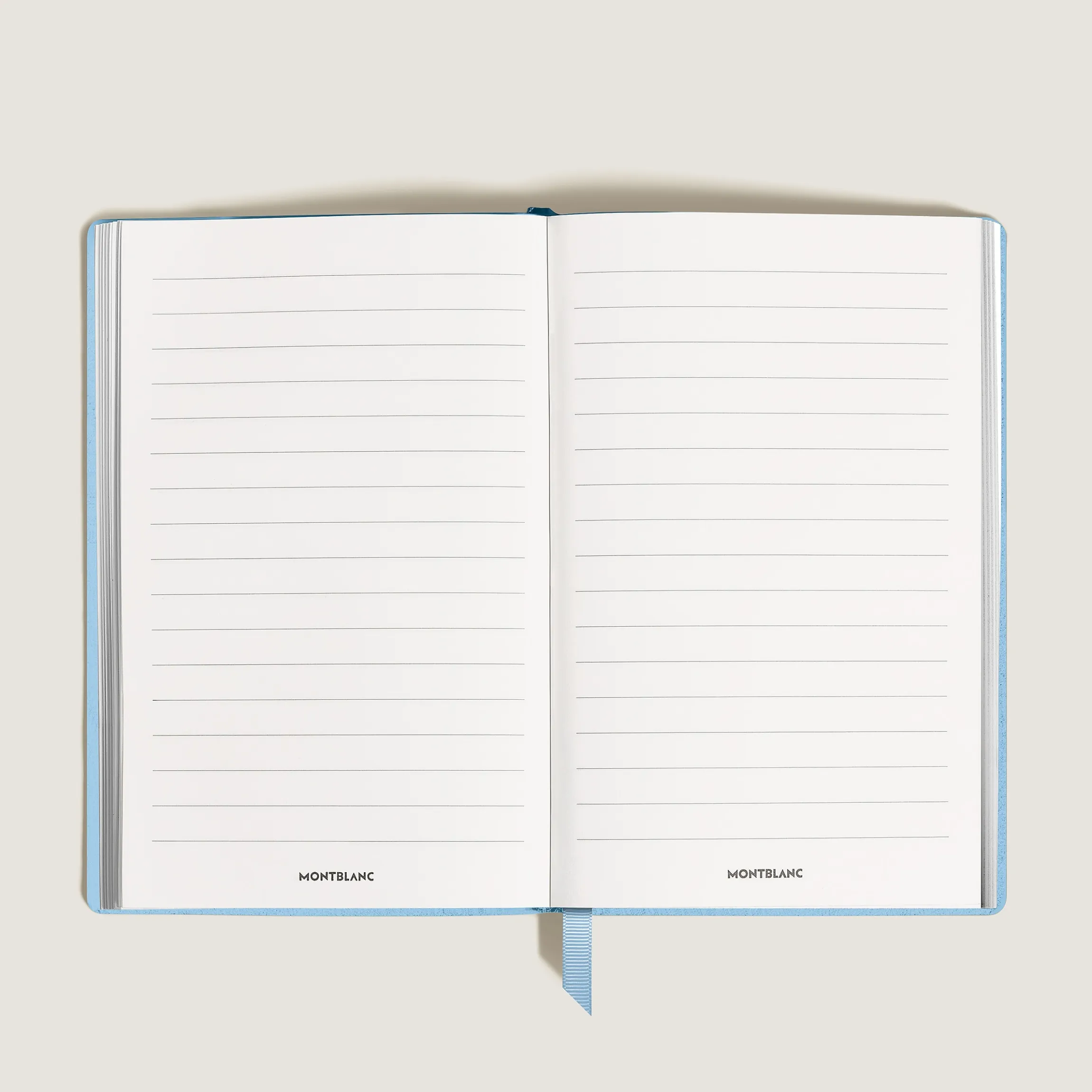Notebook Large, Saffiano Leather, Pale Blue - Lined Pages