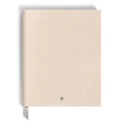 Notebook Large, Saffiano Leather, Cloudy Beige - Lined Pages