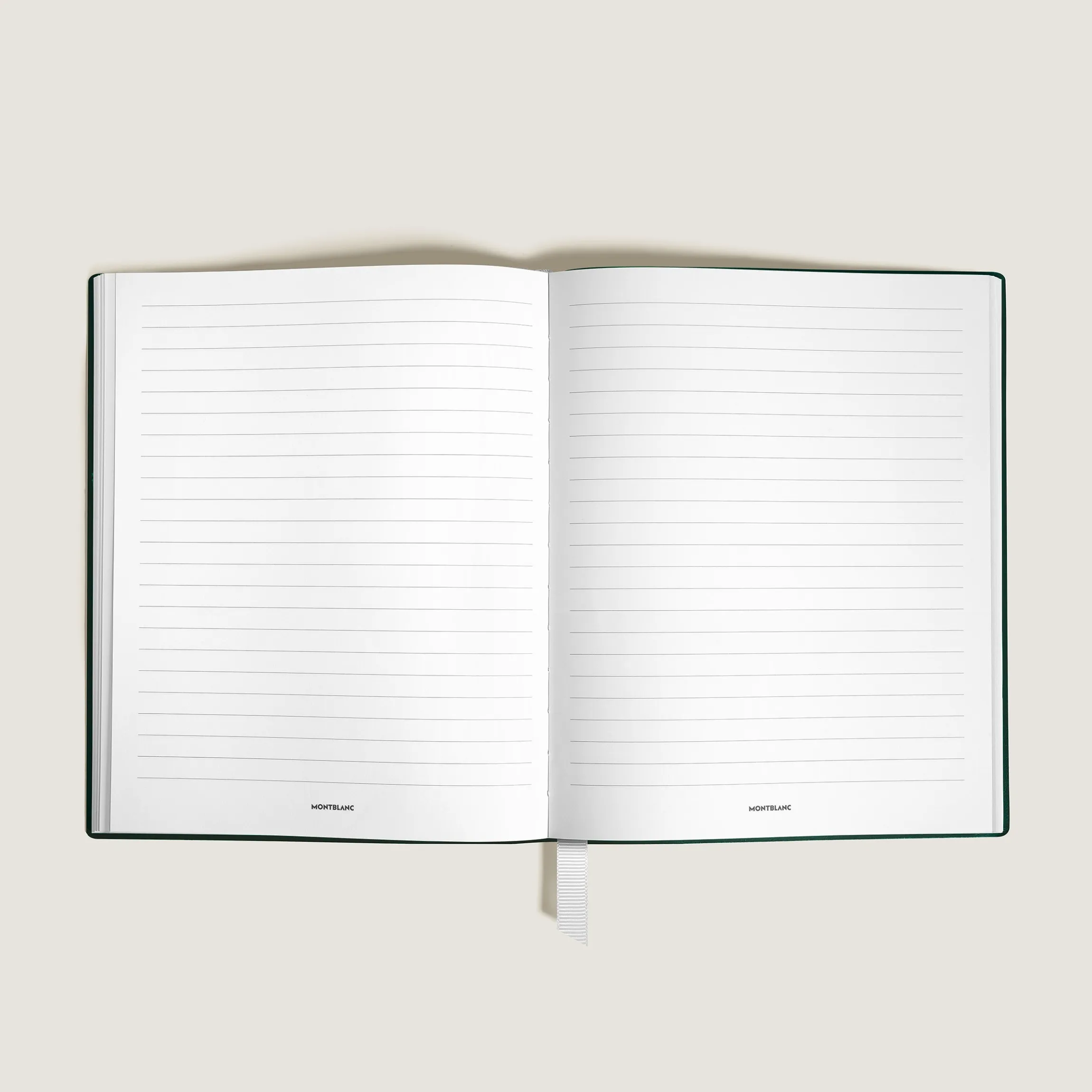 Notebook Large, Saffiano Leather, British Green - Lined Pages