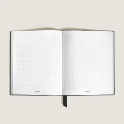 Notebook Large, Saffiano Leather, Black - Squared Pages