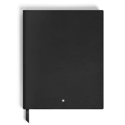 Notebook Large, Saffiano Leather, Black - Squared Pages