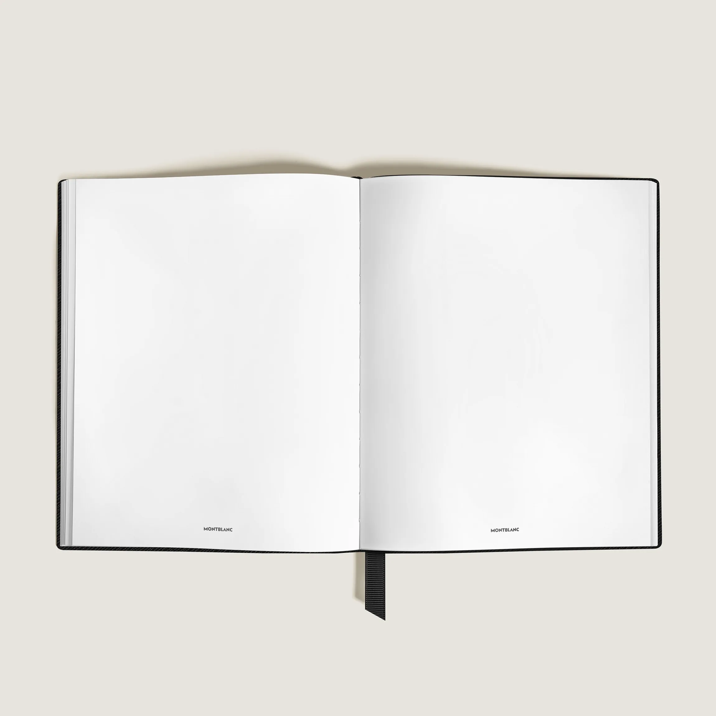 Notebook Large, Saffiano Leather, Black - Blank Pages