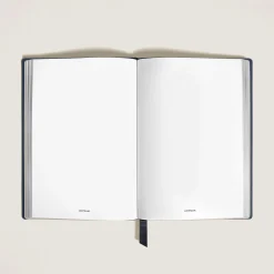 Notebook Medium, Ink Blue Leather, Blue, Blank Pages