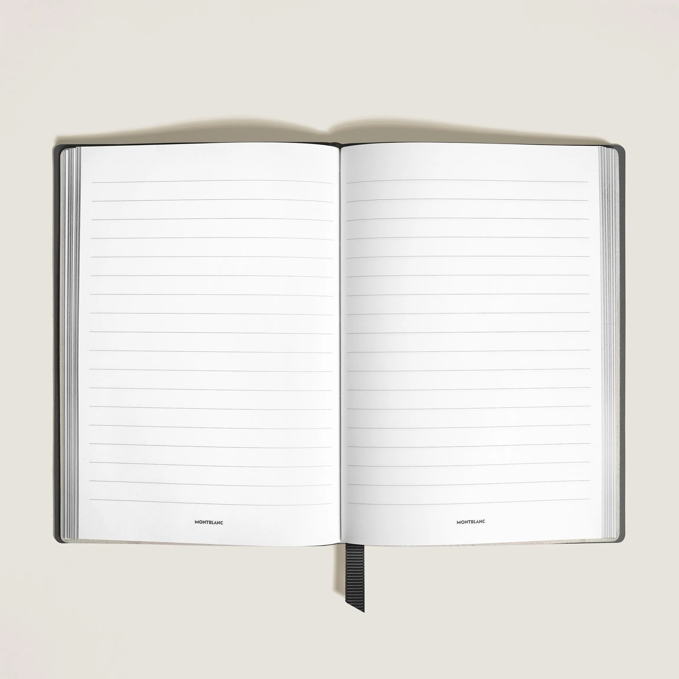 Notebook Medium, Saffiano Leather, Black - Lined Pages